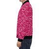 Heart Pattern Print Men's Bomber Jacket-grizzshop