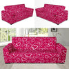 Heart Pattern Print Sofa Covers-grizzshop