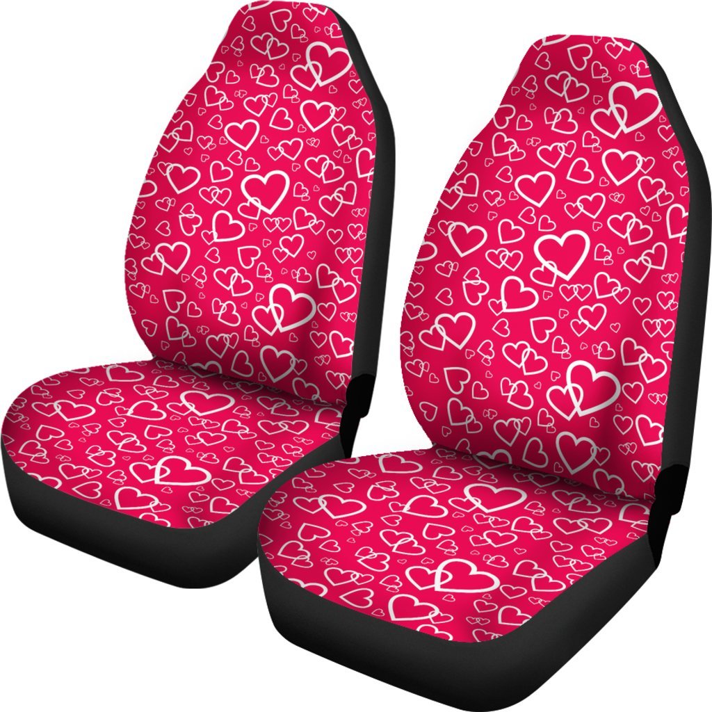 Heart Pattern Print Universal Fit Car Seat Cover-grizzshop