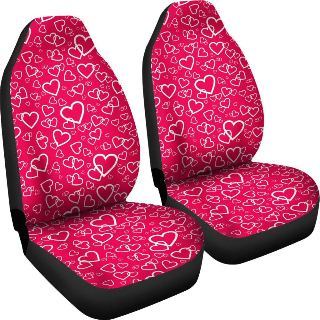 Heart Pattern Print Universal Fit Car Seat Cover-grizzshop