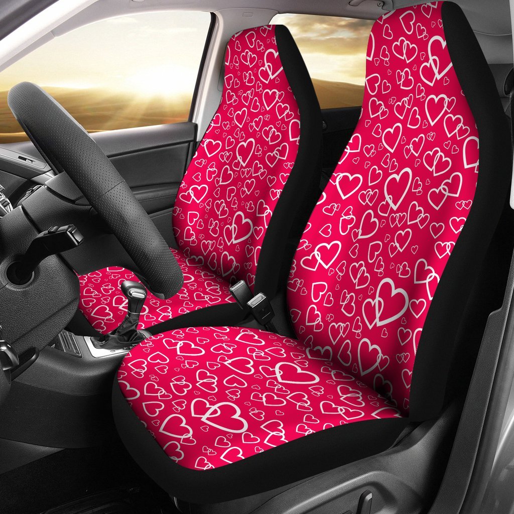 Heart Pattern Print Universal Fit Car Seat Cover-grizzshop