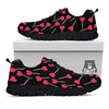 Heart Pink Lollipop Print Pattern Black Sneaker-grizzshop