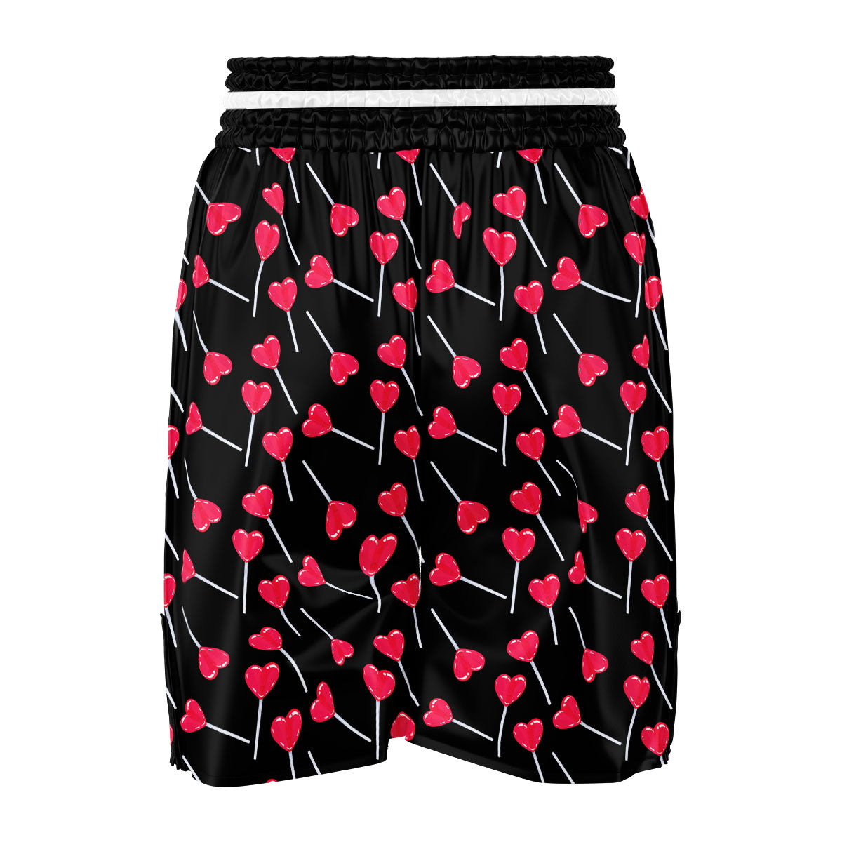Heart Pink Lollipop Print Pattern Boxing Shorts-grizzshop