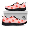 Heart Pixel Print Pattern Black Sneaker-grizzshop