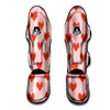 Heart Pixel Print Pattern Muay Thai Shin Guards-grizzshop