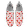 Heart Pixel Print Pattern White Athletic Shoes-grizzshop