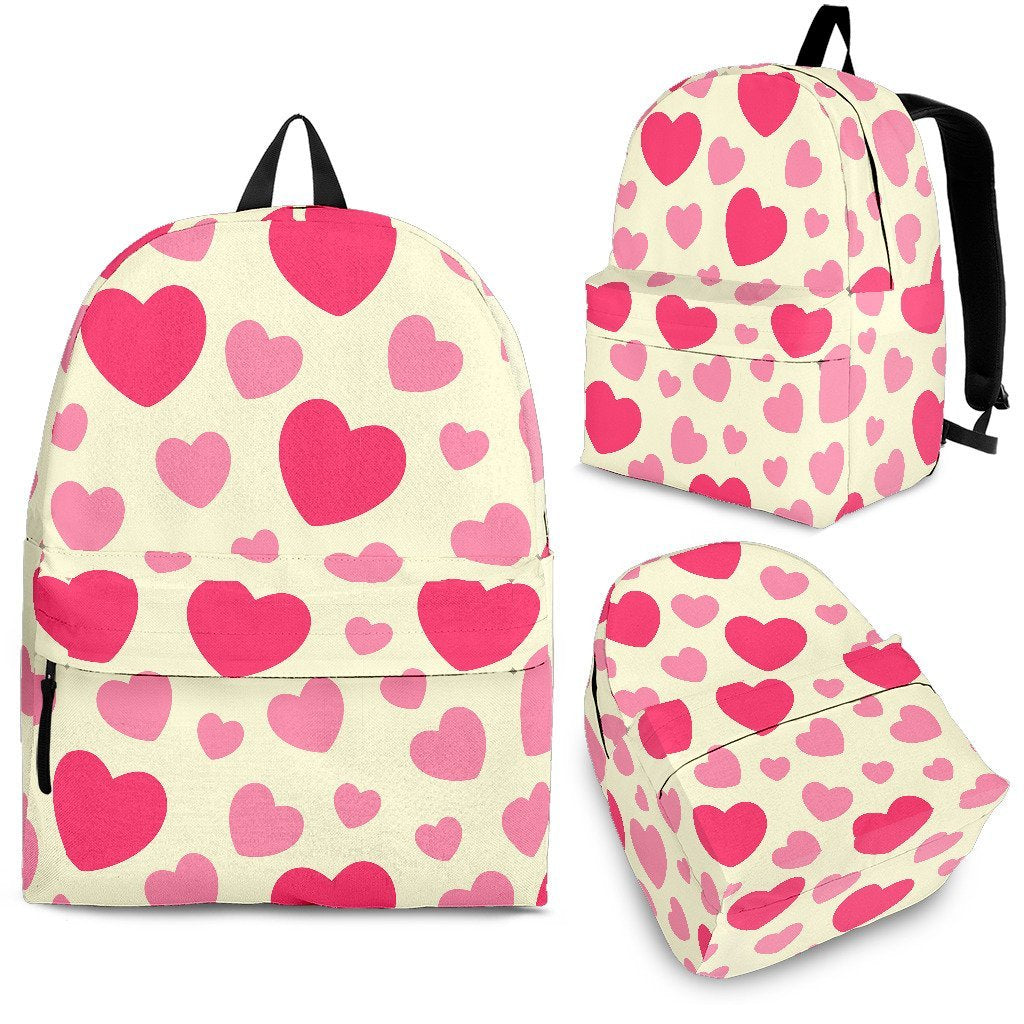 Heart Print Pattern Backpack-grizzshop