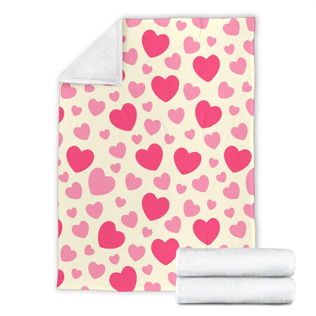 Heart Print Pattern Blanket-grizzshop