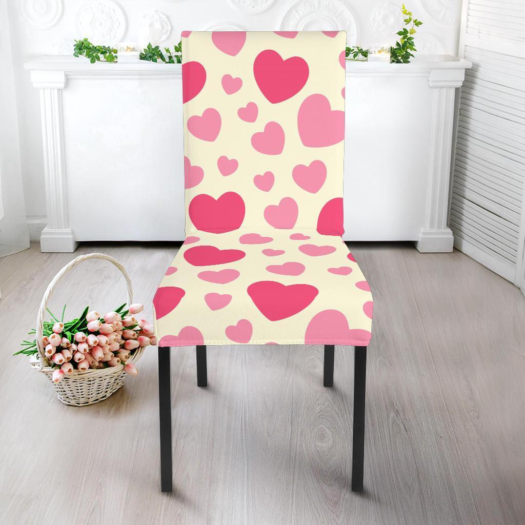 Heart Print Pattern Chair Cover-grizzshop