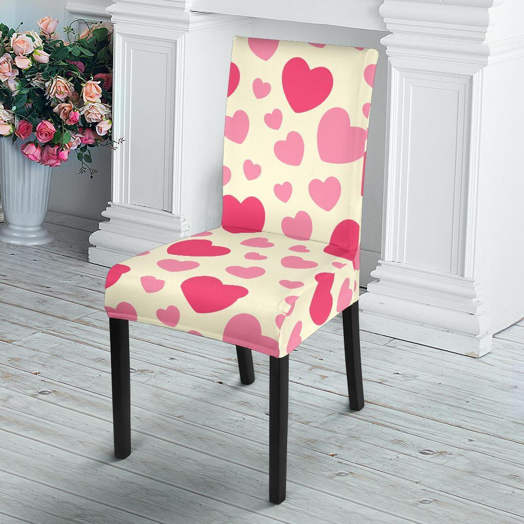 Heart Print Pattern Chair Cover-grizzshop