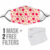 Heart Print Pattern Face Mask-grizzshop