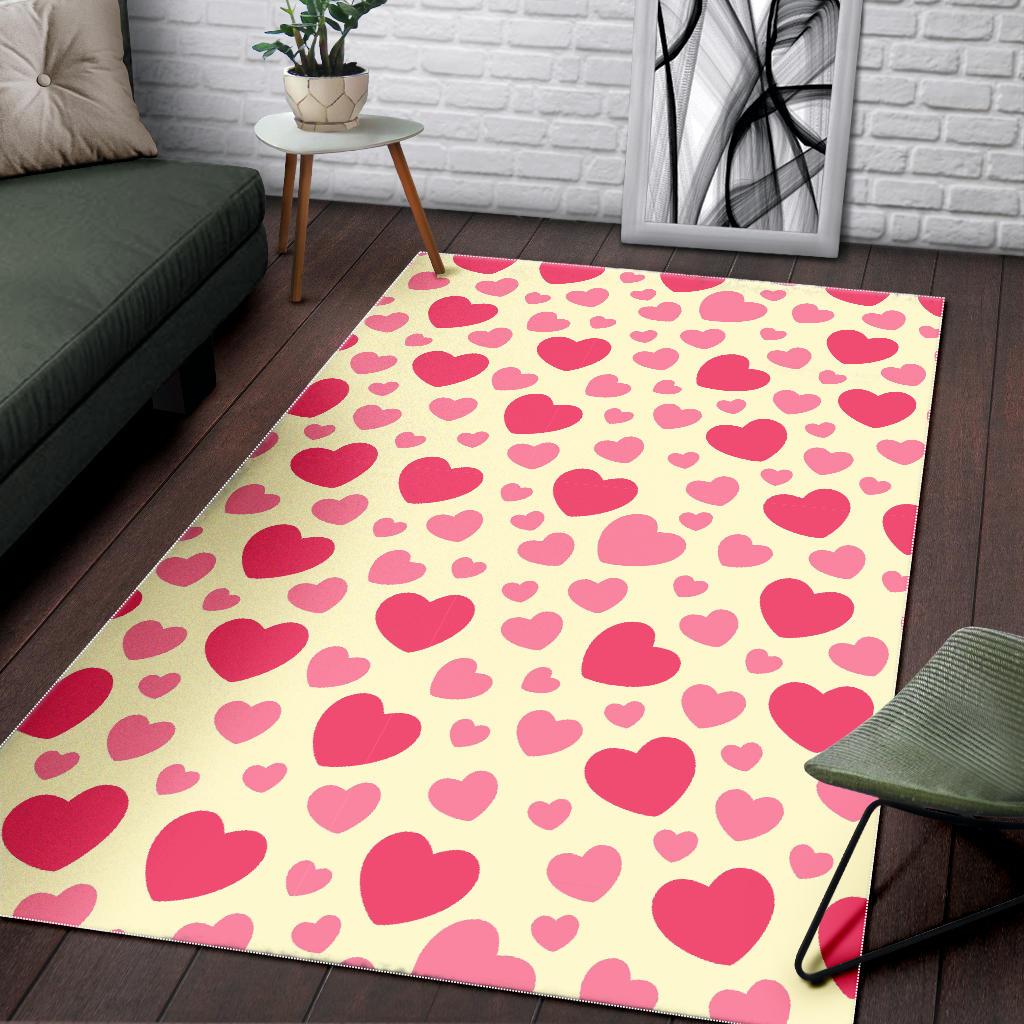 Heart Print Pattern Floor Mat-grizzshop