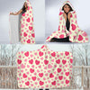 Heart Print Pattern Hooded Blanket-grizzshop