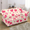 Heart Print Pattern Loveseat Cover-grizzshop