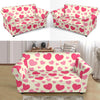 Heart Print Pattern Loveseat Cover-grizzshop