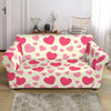 Heart Print Pattern Loveseat Cover-grizzshop