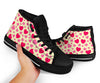 Heart Print Pattern Men Women's High Top Shoes-grizzshop