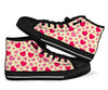 Heart Print Pattern Men Women's High Top Shoes-grizzshop