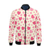 Heart Print Pattern Men's Bomber Jacket-grizzshop