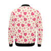 Heart Print Pattern Men's Bomber Jacket-grizzshop