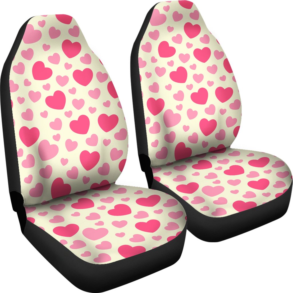 Heart Print Pattern Universal Fit Car Seat Cover-grizzshop