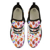 Heart Psychedelic Peace Sign Print Pattern Black Athletic Shoes-grizzshop