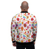 Heart Psychedelic Peace Sign Print Pattern Men's Bomber Jacket-grizzshop