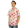 Heart Psychedelic Peace Sign Print Pattern Men's Hawaiian Shirt-grizzshop