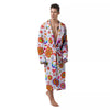 Heart Psychedelic Peace Sign Print Pattern Men's Robe-grizzshop