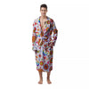 Heart Psychedelic Peace Sign Print Pattern Men's Robe-grizzshop