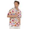 Heart Psychedelic Peace Sign Print Pattern Men's Short Sleeve Shirts-grizzshop