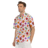 Heart Psychedelic Peace Sign Print Pattern Men's Short Sleeve Shirts-grizzshop