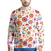 Heart Psychedelic Peace Sign Print Pattern Men's Sweatshirt-grizzshop