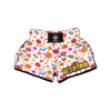 Heart Psychedelic Peace Sign Print Pattern Muay Thai Boxing Shorts-grizzshop