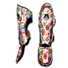 Heart Psychedelic Peace Sign Print Pattern Muay Thai Shin Guards-grizzshop