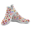 Heart Psychedelic Peace Sign Print Pattern White Athletic Shoes-grizzshop