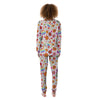 Heart Psychedelic Peace Sign Print Pattern Women's Pajamas-grizzshop