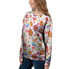 Heart Psychedelic Peace Sign Print Pattern Women's Sweatshirt-grizzshop