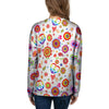 Heart Psychedelic Peace Sign Print Pattern Women's Sweatshirt-grizzshop