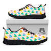 Heart Rainbow Print Pattern Black Sneaker-grizzshop