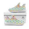 Heart Rainbow Print Pattern White Athletic Shoes-grizzshop