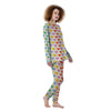 Heart Rainbow Print Pattern Women's Pajamas-grizzshop