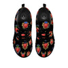 Heart Sacred Print Pattern Black Sneaker-grizzshop