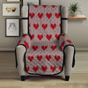 Heart Valentine's Day Print Pattern Armchair Protector-grizzshop