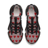 Heart Valentine's Day Print Pattern Black Gym Shoes-grizzshop