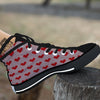 Heart Valentine's Day Print Pattern Black High Top Shoes-grizzshop