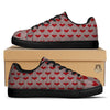 Heart Valentine's Day Print Pattern Black Low Top Sneakers-grizzshop