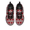 Heart Valentine's Day Print Pattern Black Sneaker-grizzshop