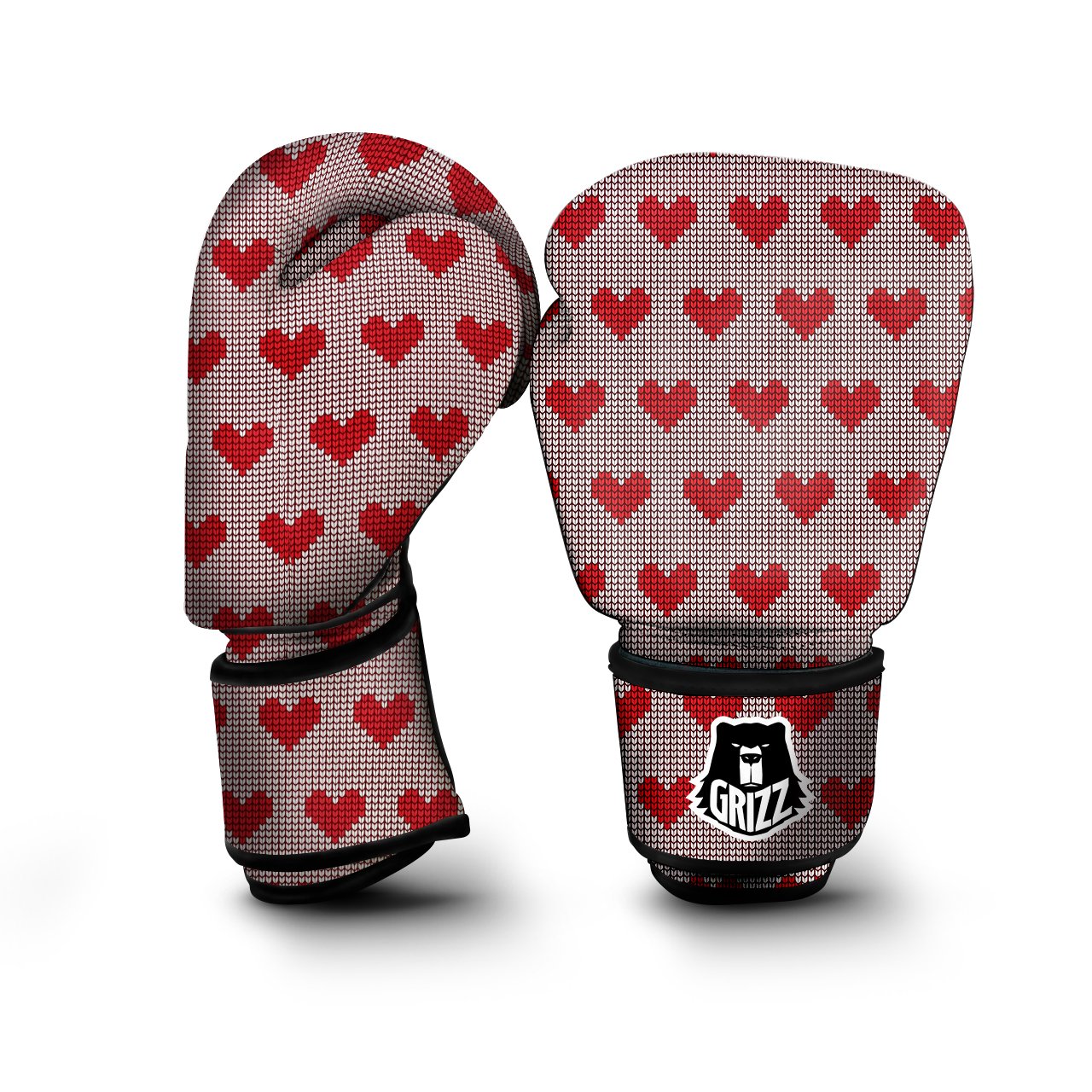 Heart Valentine's Day Print Pattern Boxing Gloves-grizzshop