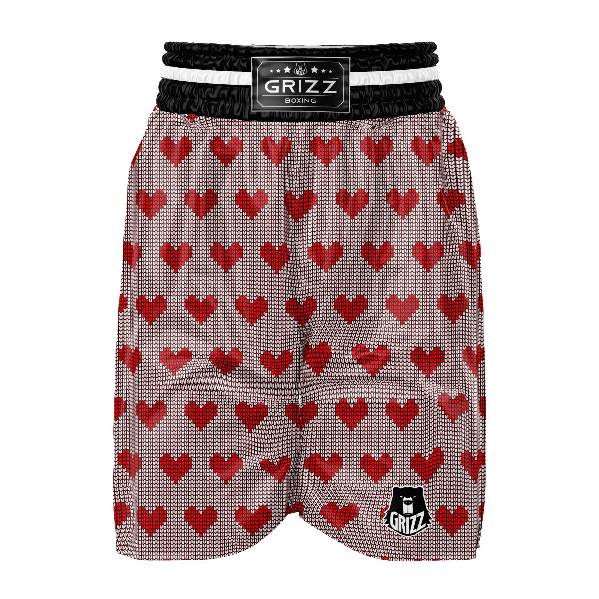 Heart Valentine's Day Print Pattern Boxing Shorts-grizzshop